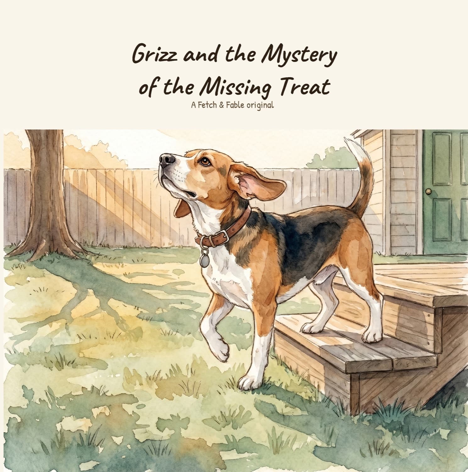 The printed Fetch & Fable softcover, starring your dog